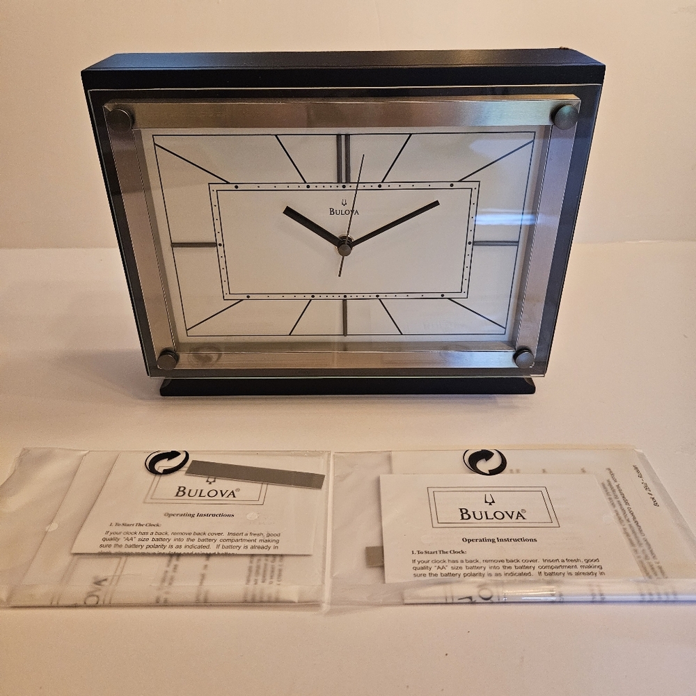 BULOVA Mantle Clock, analog wood espresso brown satin finish